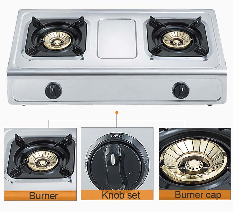 Double burner gas burner