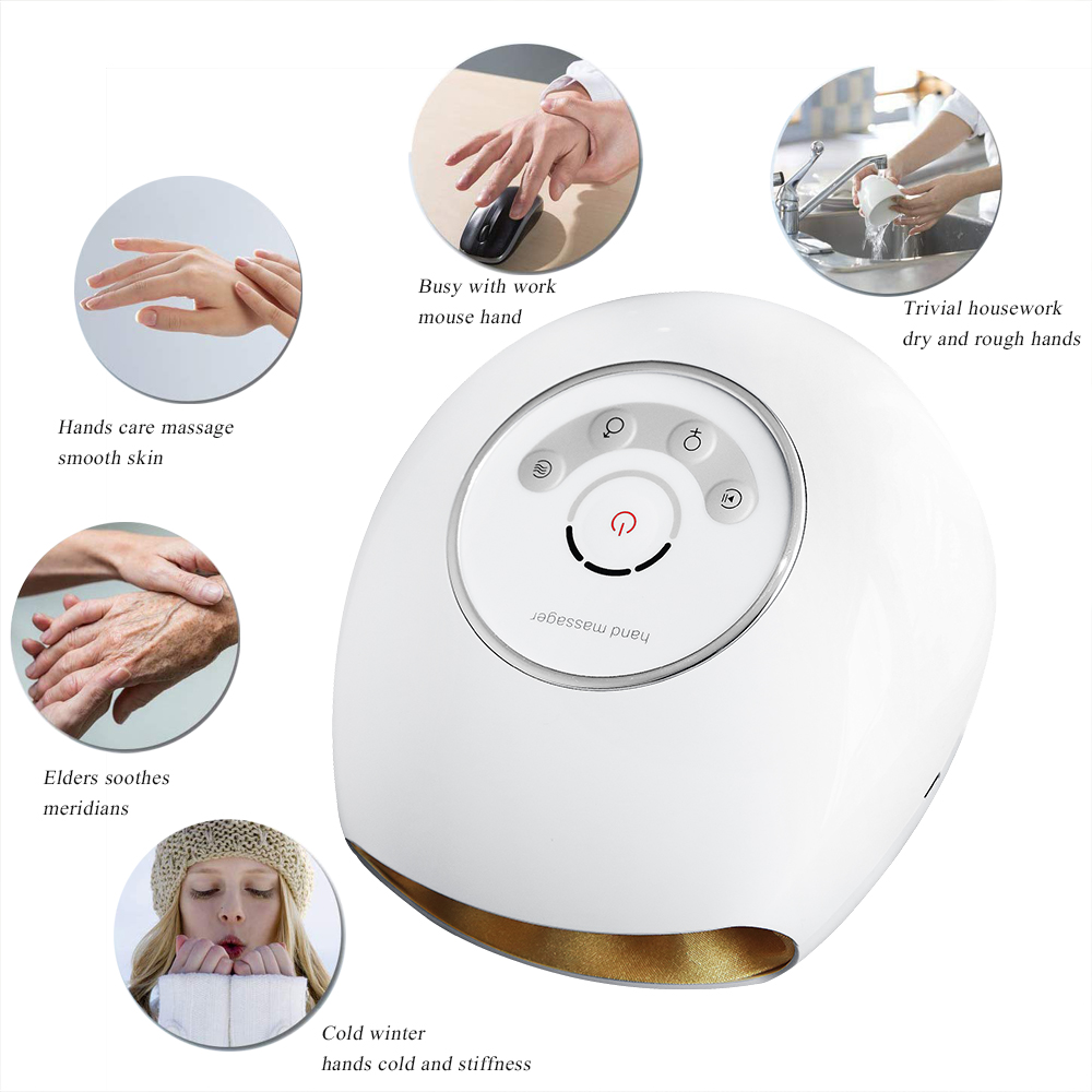 Electric ACU Palm Cordless Compression Acupressure Hand and Finger Massagers with Heat Pain Relief