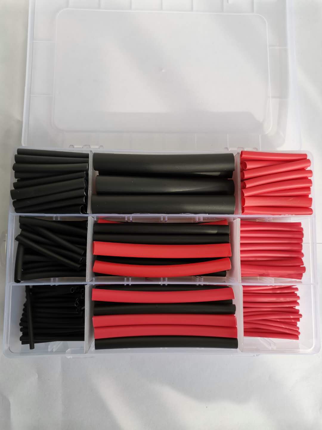 270PCS red and black cases with adhesive heat-shrinkable tubes