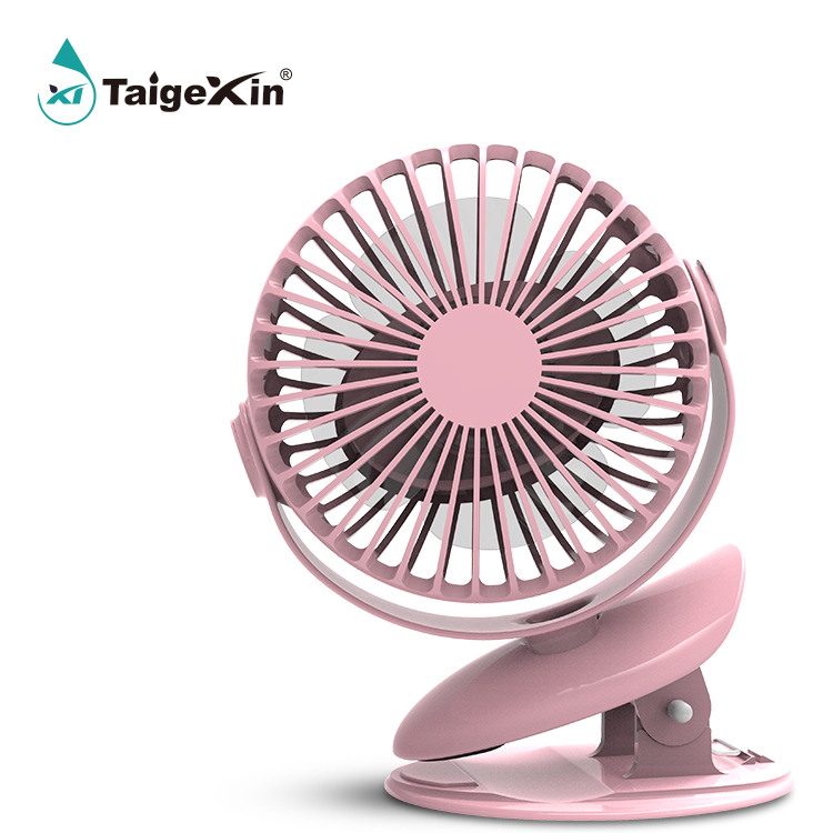 Mini Stroller Fan Clip on 1200mAh Portable Desk Personal Clip Cooling Fans Electric with USB Chargin