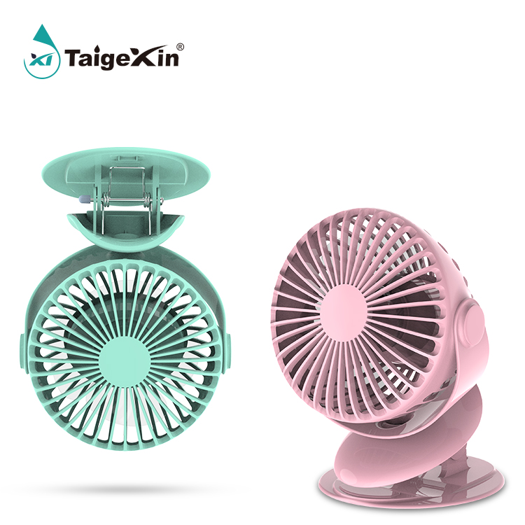 Mini Stroller Fan Clip on 1200mAh Portable Desk Personal Clip Cooling Fans Electric with USB Chargin