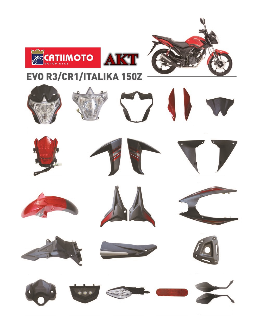 MOTORCYCLE PLASTIC PARTS(AKT/BAJAJ/TVS)