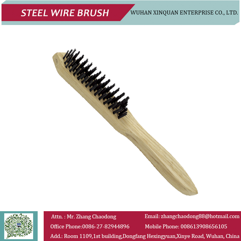 Wire Brush with Wood Handle