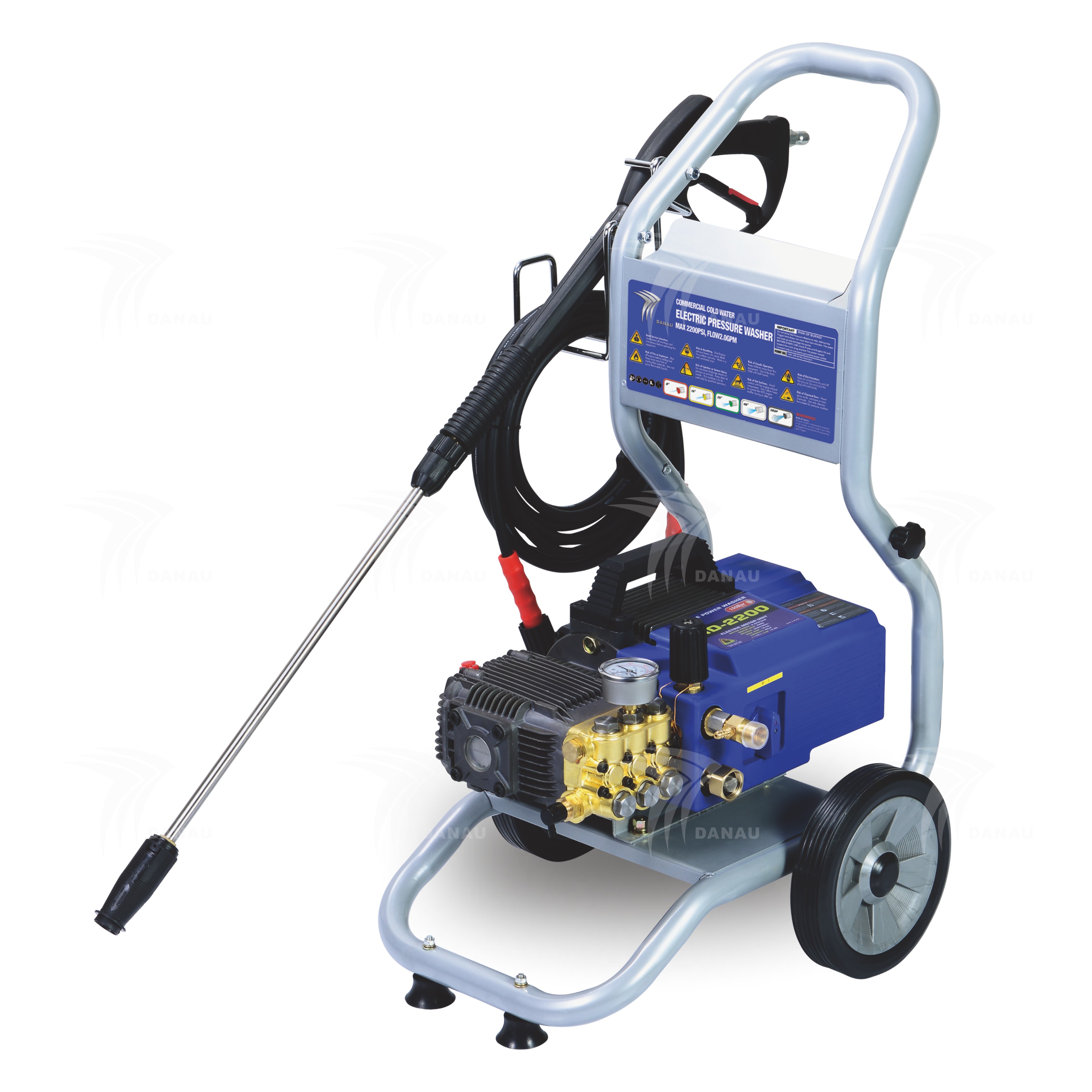 Commercla Hand Carry Cold Water Electric Pressure Washer 1.5KW-2.2KW