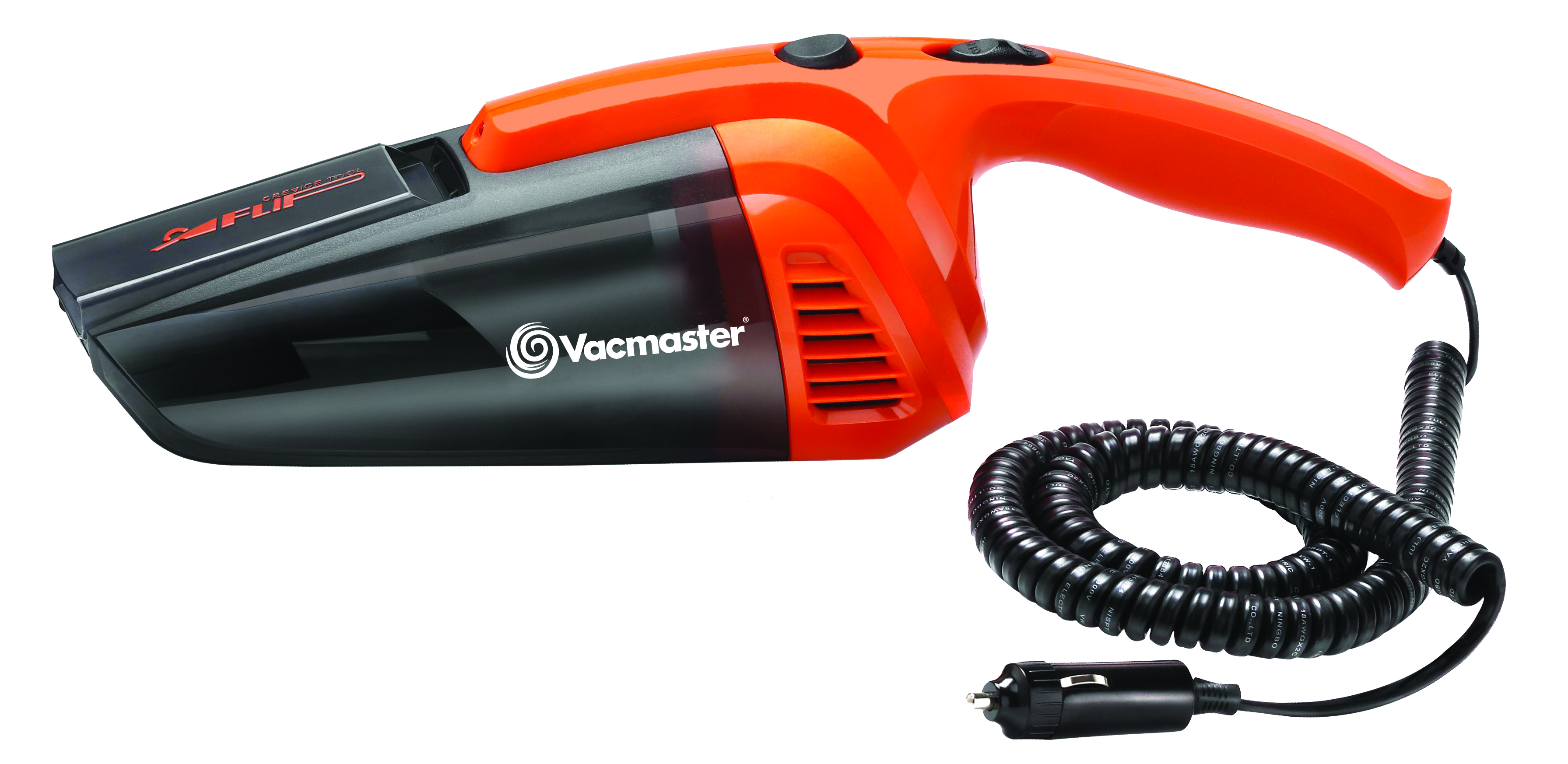 Vacmaster 12V portable car vacuum cleaners with retractable crevice tool