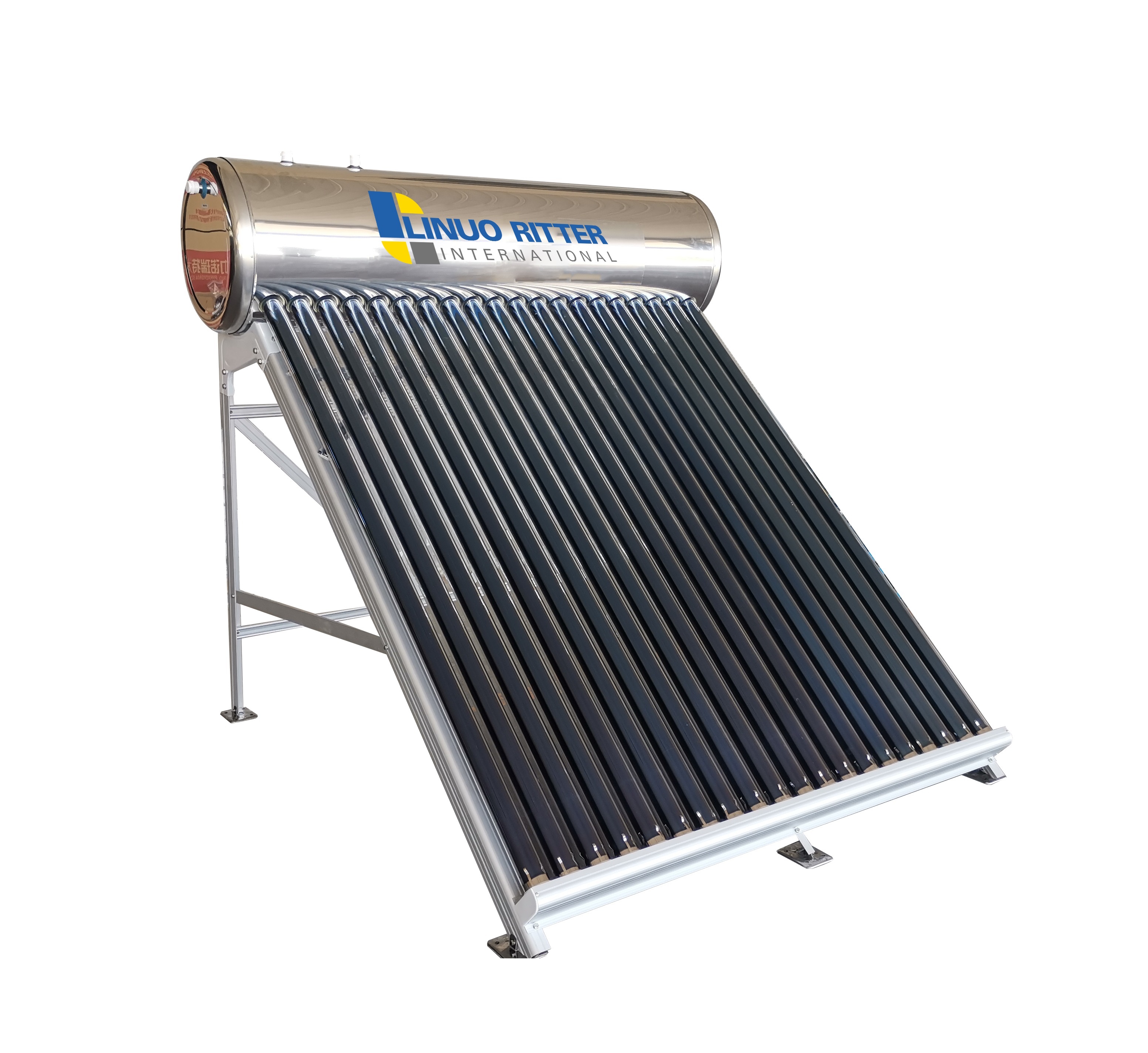 Non pressurized solar water heater stainless steel tank 200L