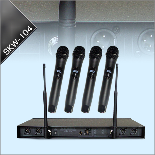 4 channel uhf wireless microphone