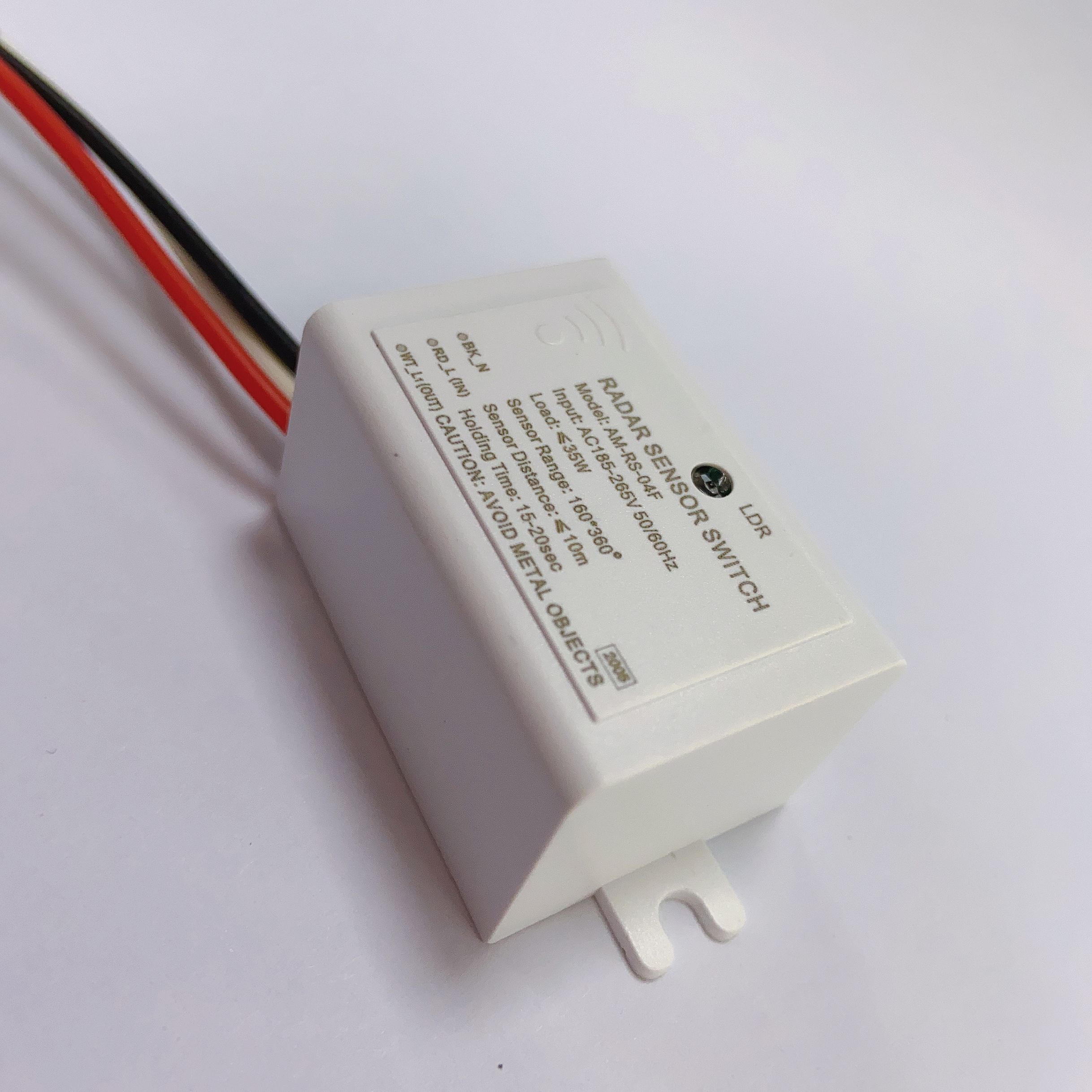 AM-RS-04F Retrofit Auto On Off Lighting Control Microwave Motion Sensor Switch for Corridor Pathway Porch Stair