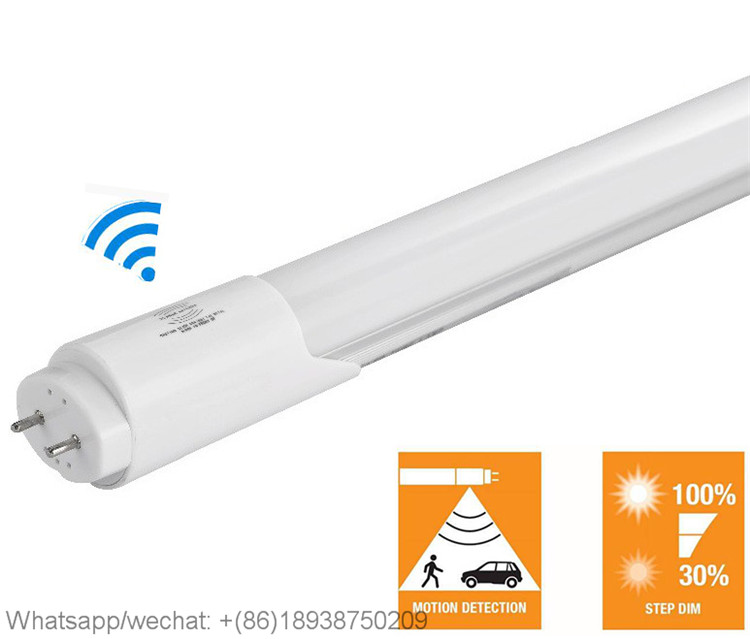 Auto Dimming Microwave Motion Sensor LED T8 Tube Light for Parking Garage