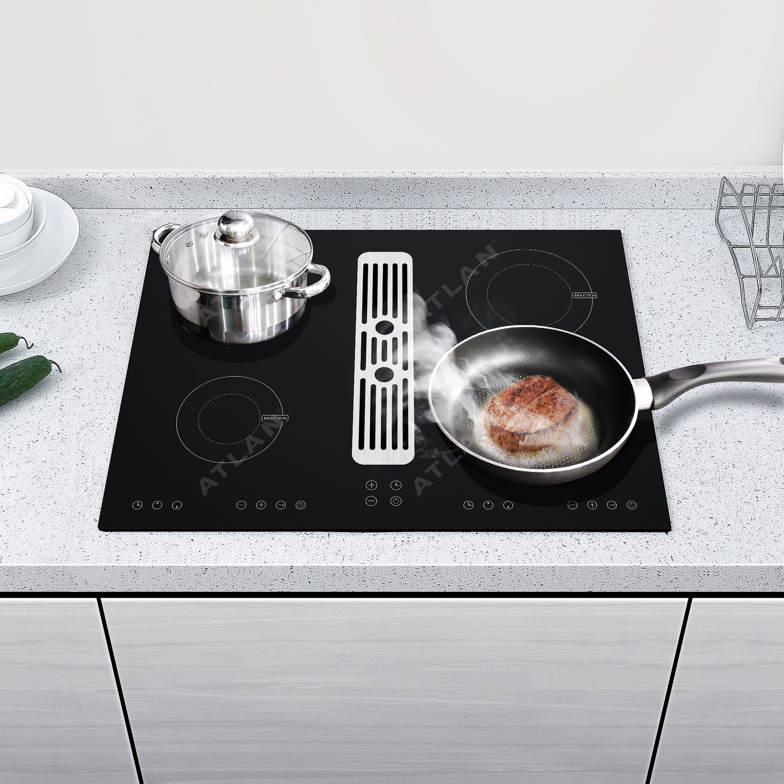 Air Suction & Induction Cooktop