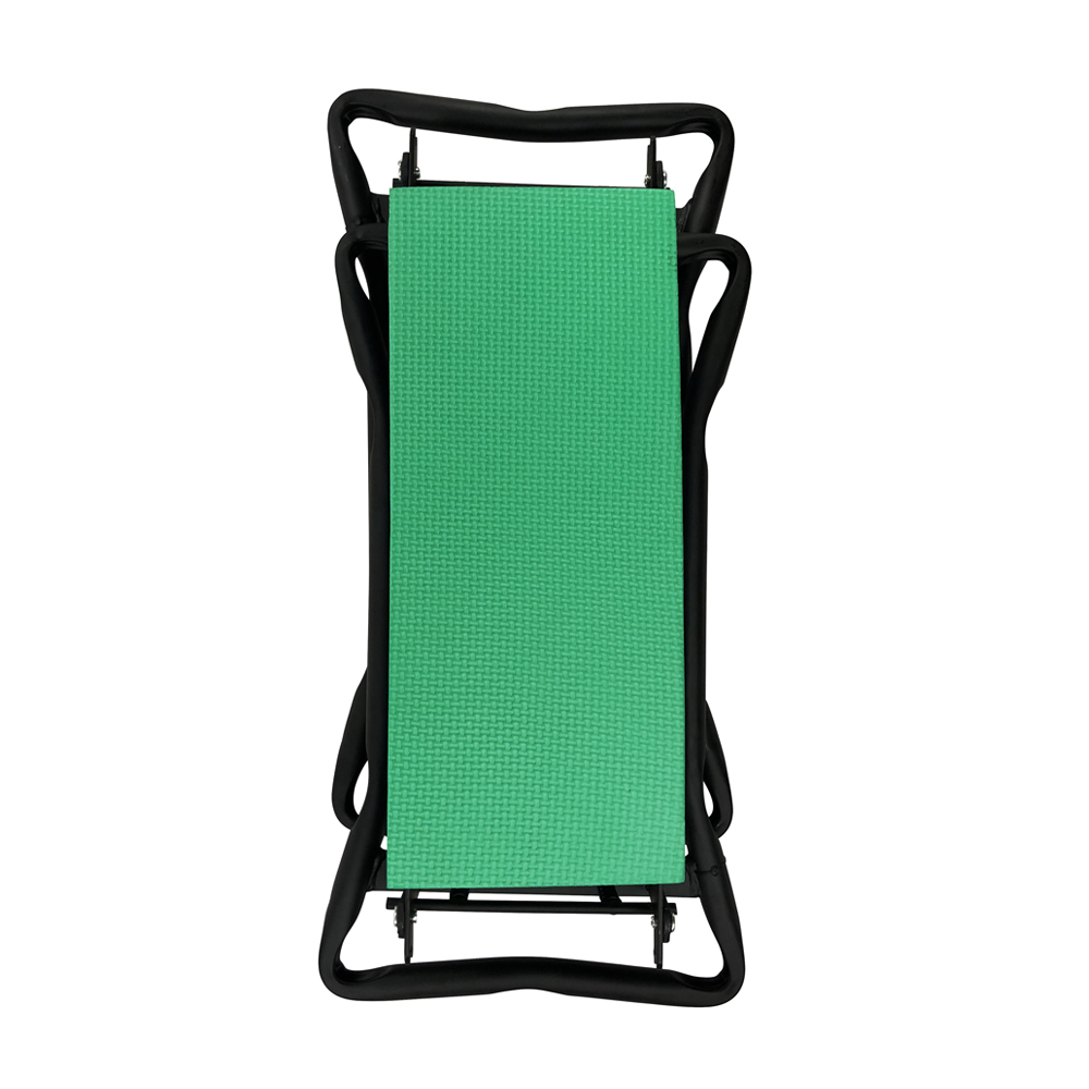 Garden kneeler seat for planting and tending folding garden kneeler stool