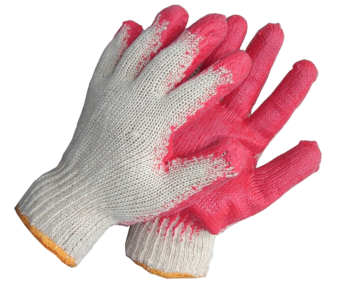cotton/polyester latex gloves
