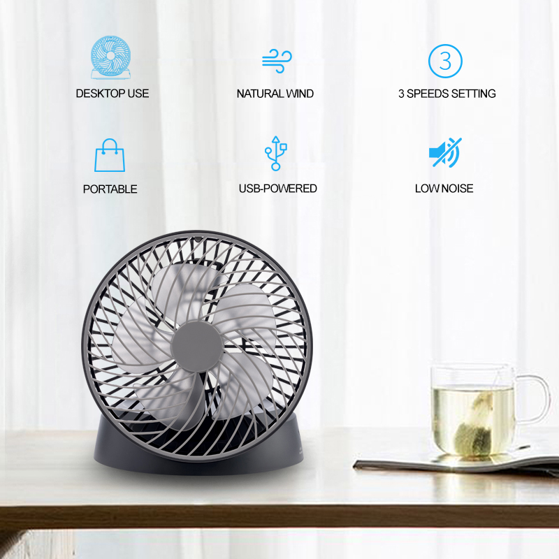 Qbill Rechargeable Foldable USB and battery air circulating fan