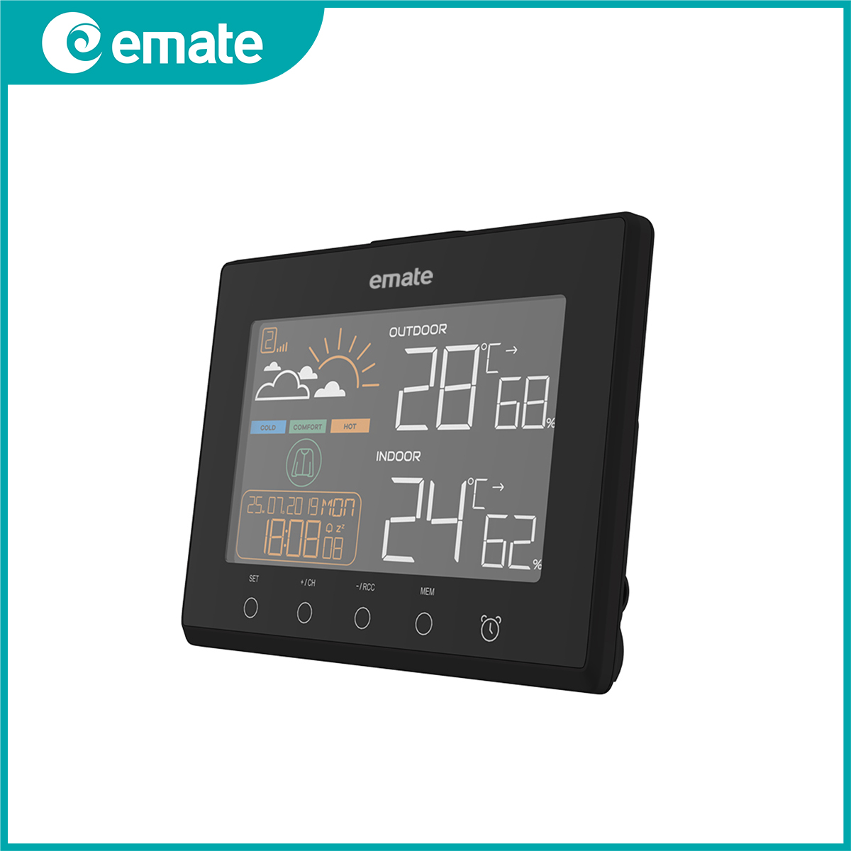 Wireless Atomic Color Weather Station with 2 USB Charging Ports