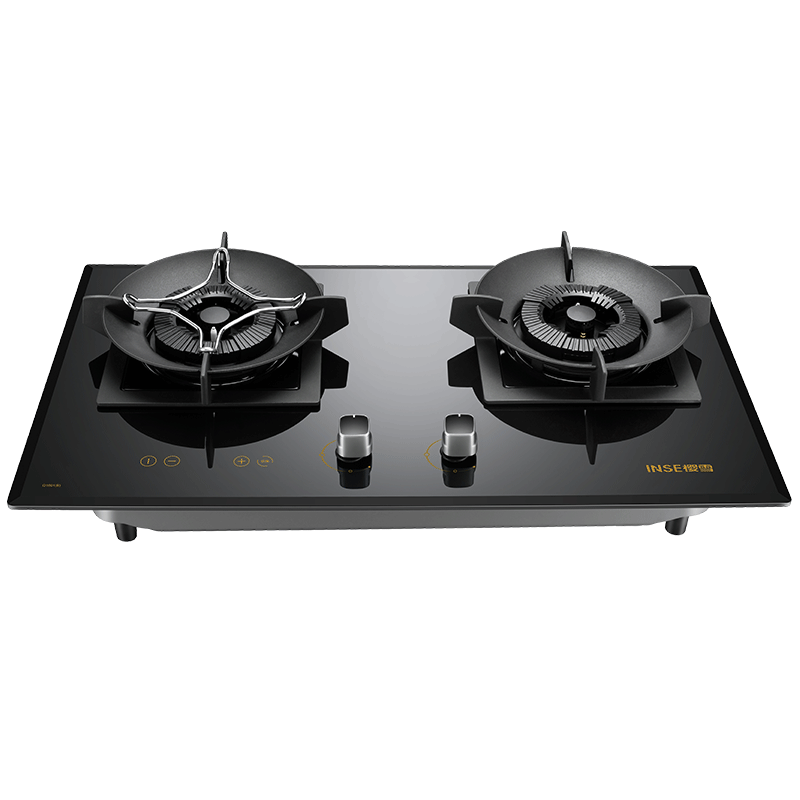 INSE Glass Cooktop 2 Burner AI Gas Stove JZT/Y-Q1601 (B)