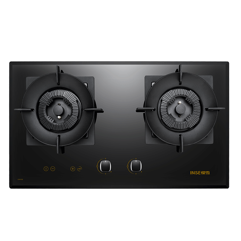 INSE Glass Cooktop 2 Burner AI Gas Stove JZT/Y-Q1601 (B)