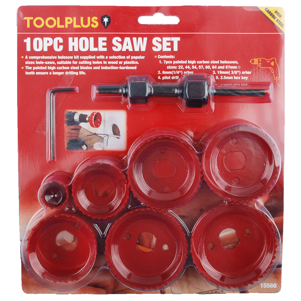 10PC HOLE SAW SET