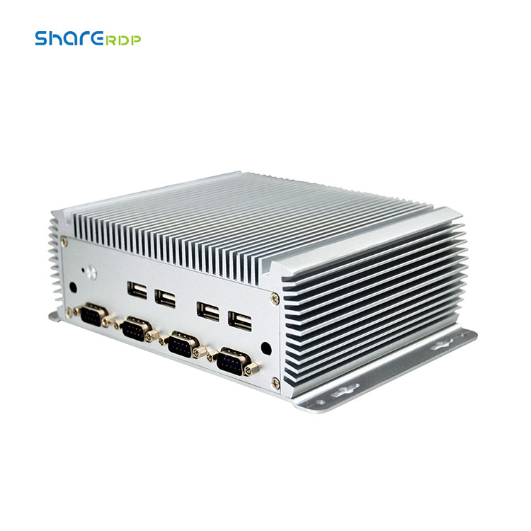 fanless mini j1900 core i3 i5 i7 pc aluminium Industrial Computer dual lan embedded desktop pc with rs-232 parallel port