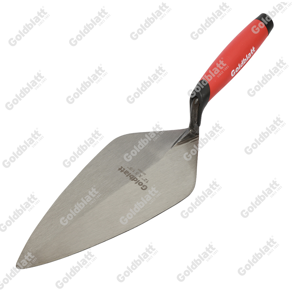 12-in x 5-1/8-in / 11-1/2-in x 5-in  / 10-in x 4-5/8-in Pro London Brick Trowel