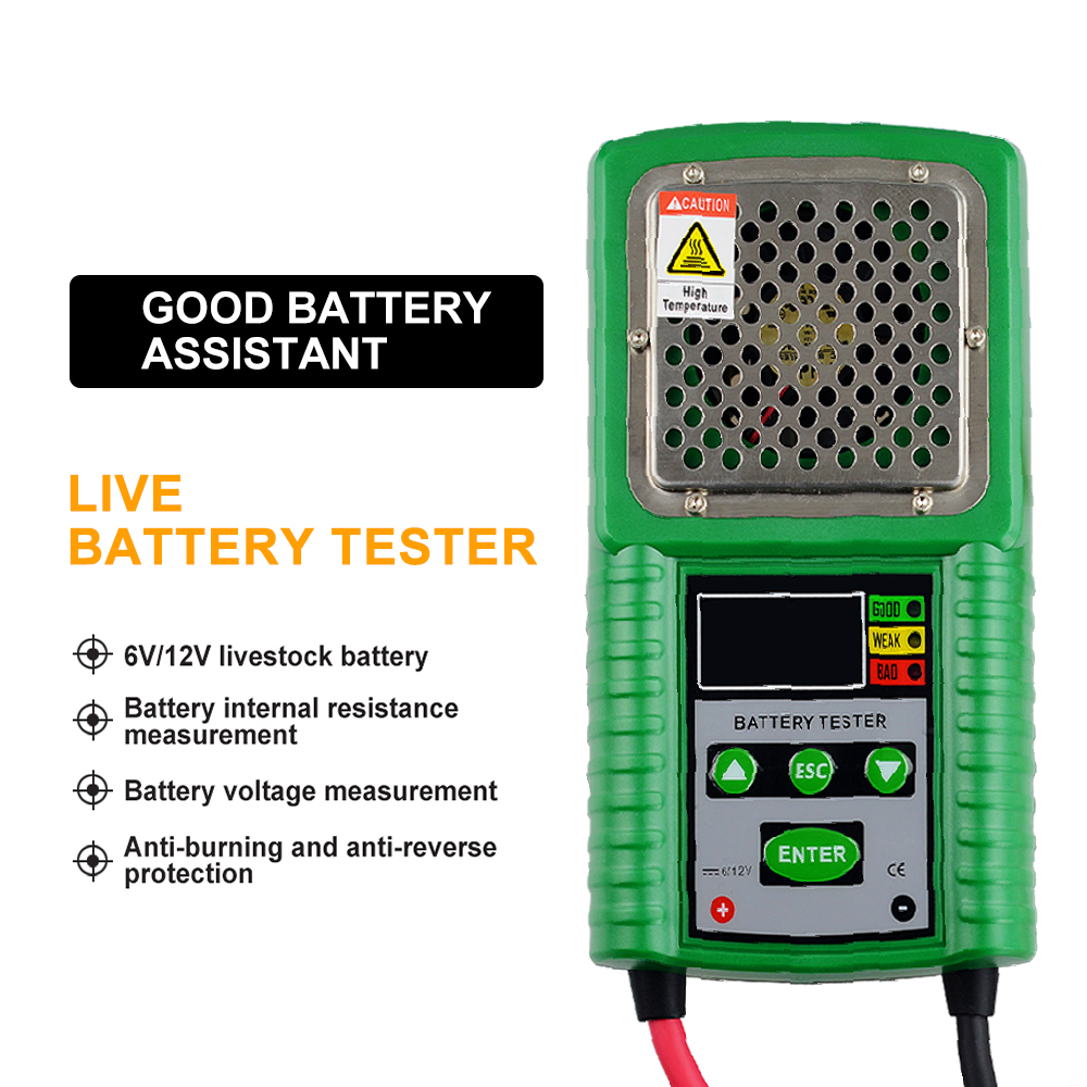 Automotive Battery Tester 6V 12V Lead-Acid Car Battery Checker Test for Battery Volt