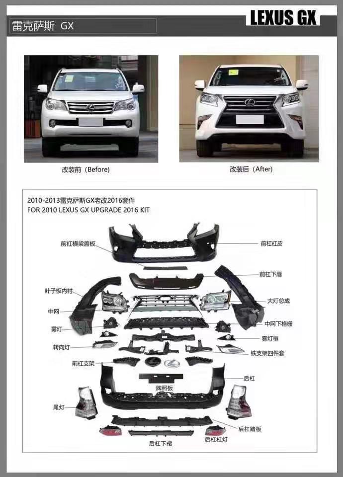 2012 UPGRADE TO 2015 GX460 BODYKITS