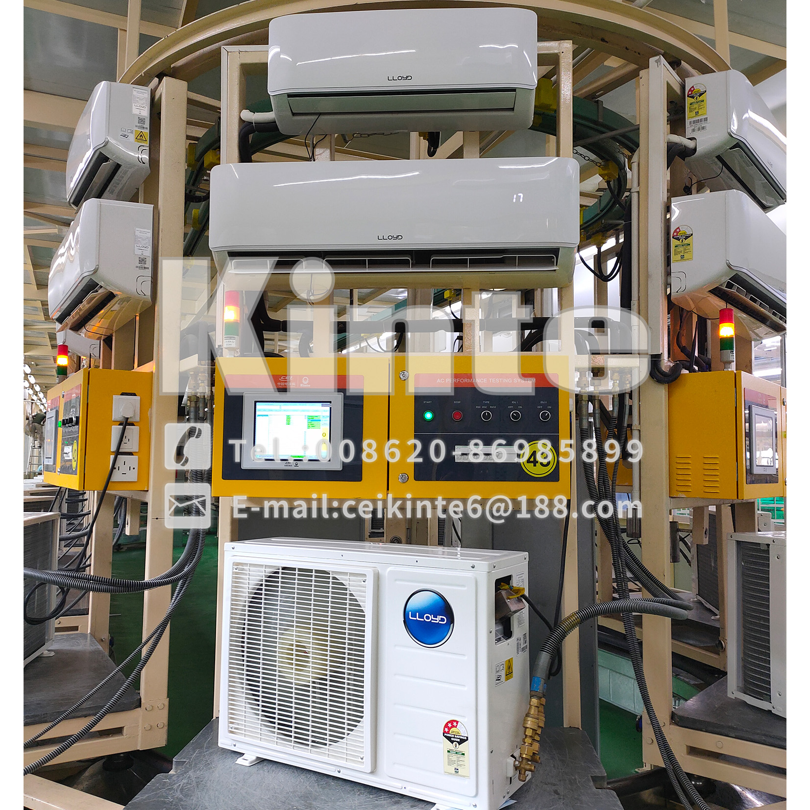 Performance testing equipment for outdoor unit of household air conditioner