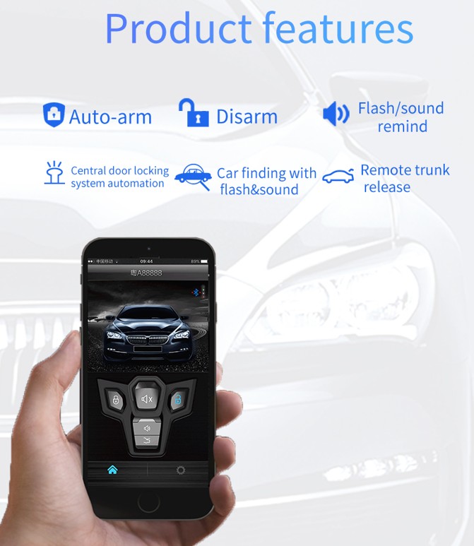 Bluetooth one-way car alarm system