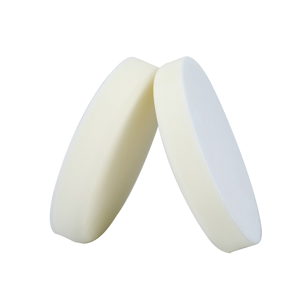 white flat foam polshing pad