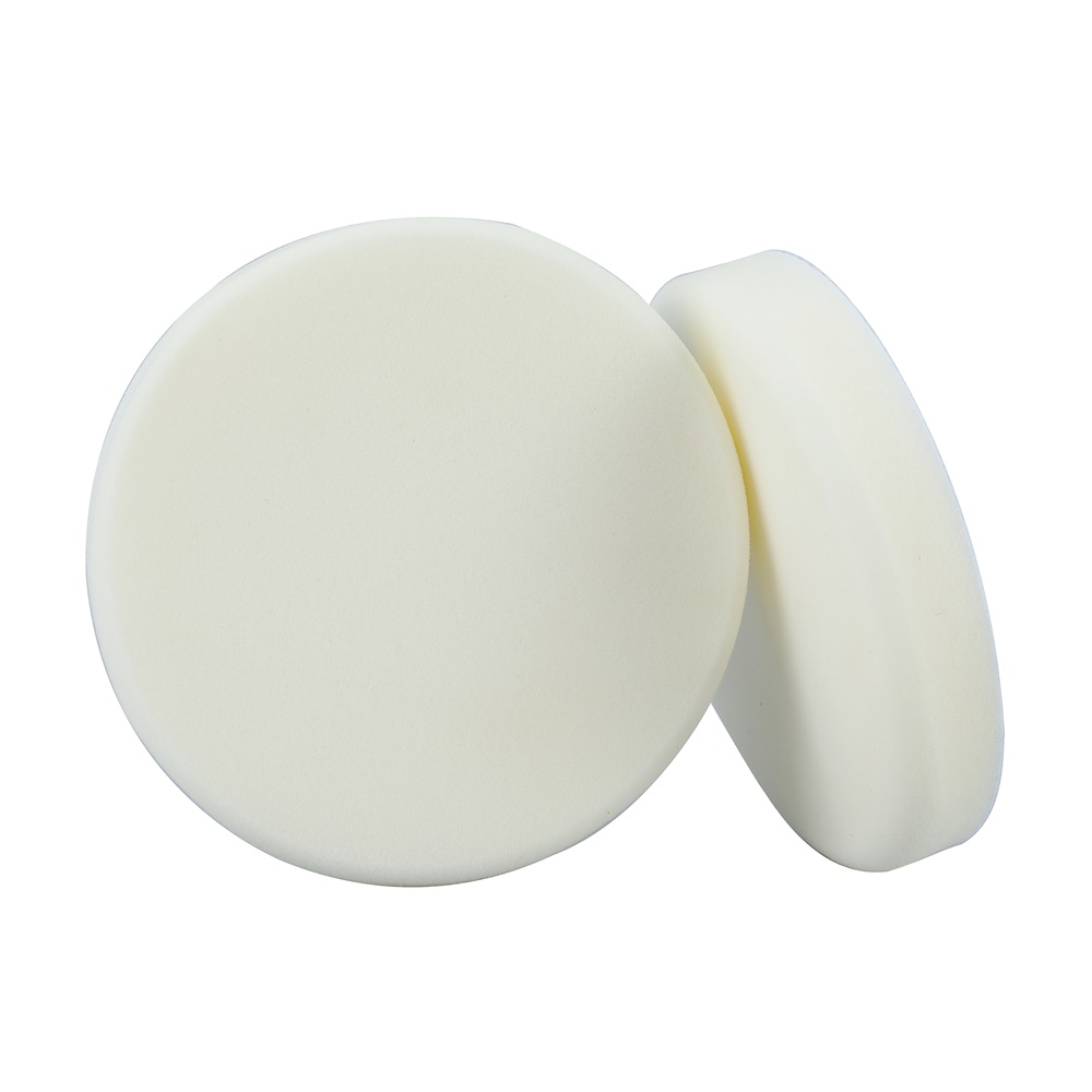 white flat foam polshing pad