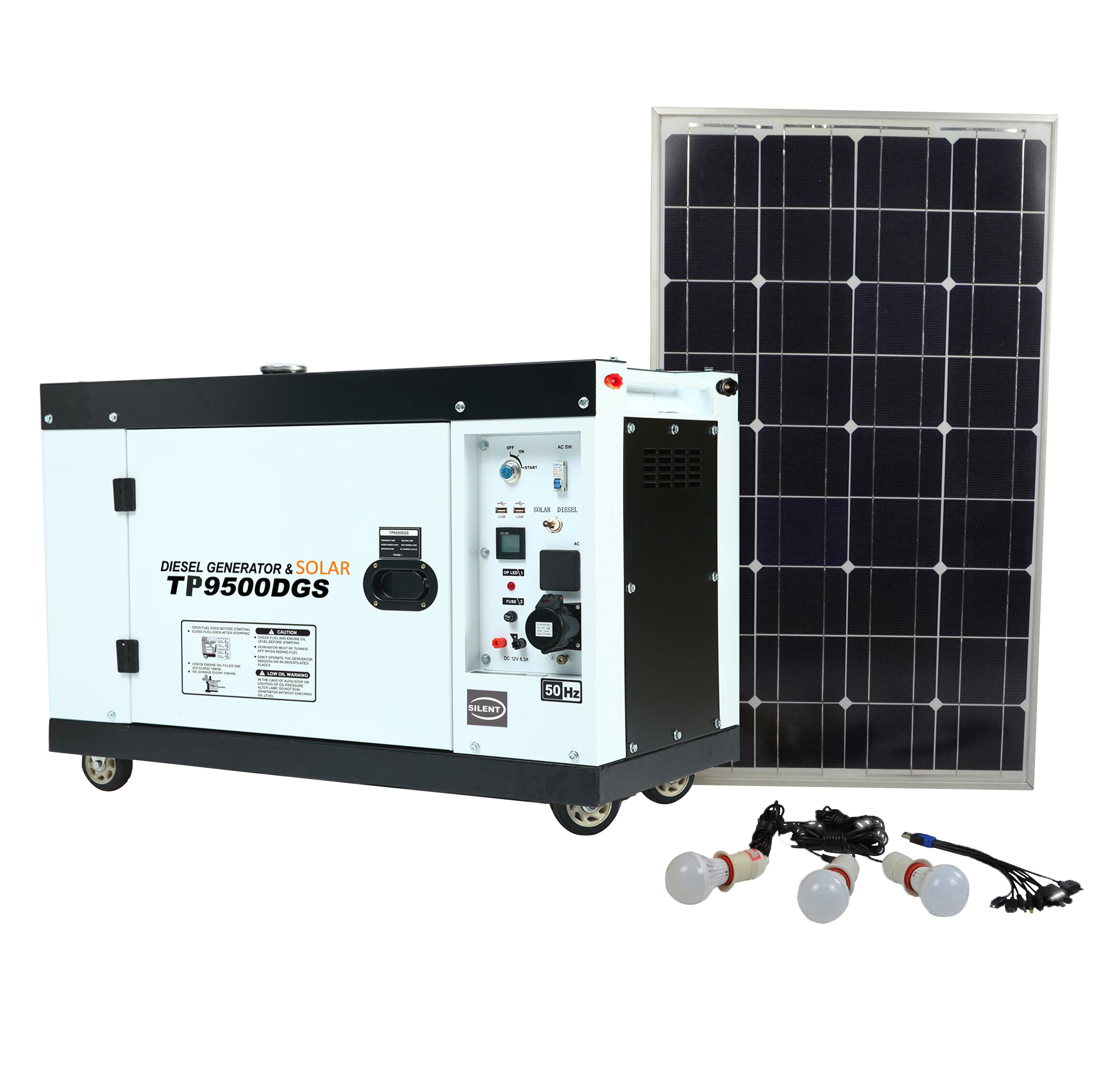 solar and diesel comb generators