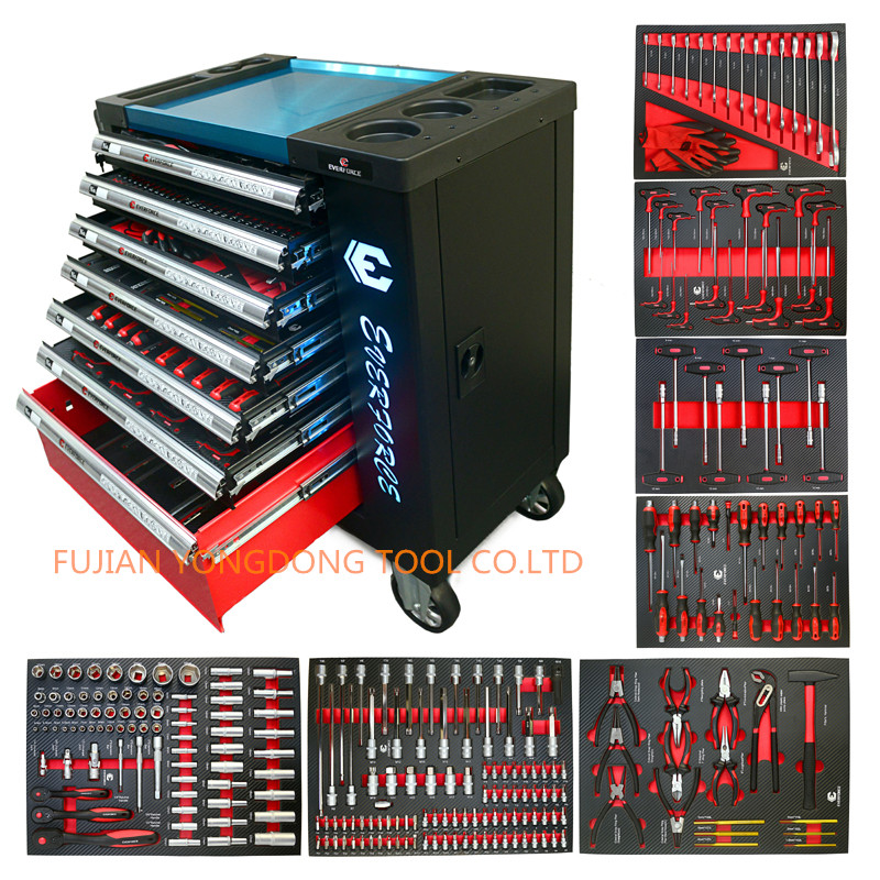 7 DRAWER  TOOL CABINET  WITH 262PCS TOOL SET FACTORY PRICE HIGH QUALITY  TOOL TROLLEY  TOOL SET