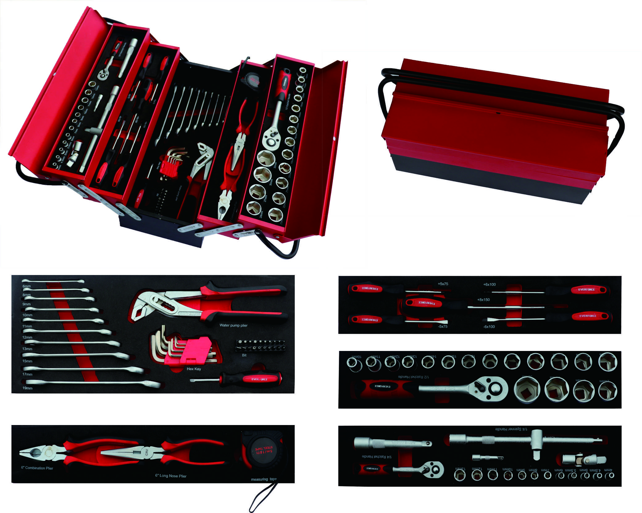 82pcs tool set 1/4