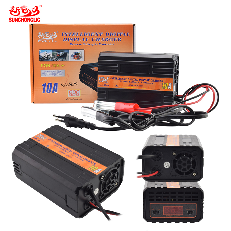 Portable 6V 12v auto fast charging lead acid car battery charger