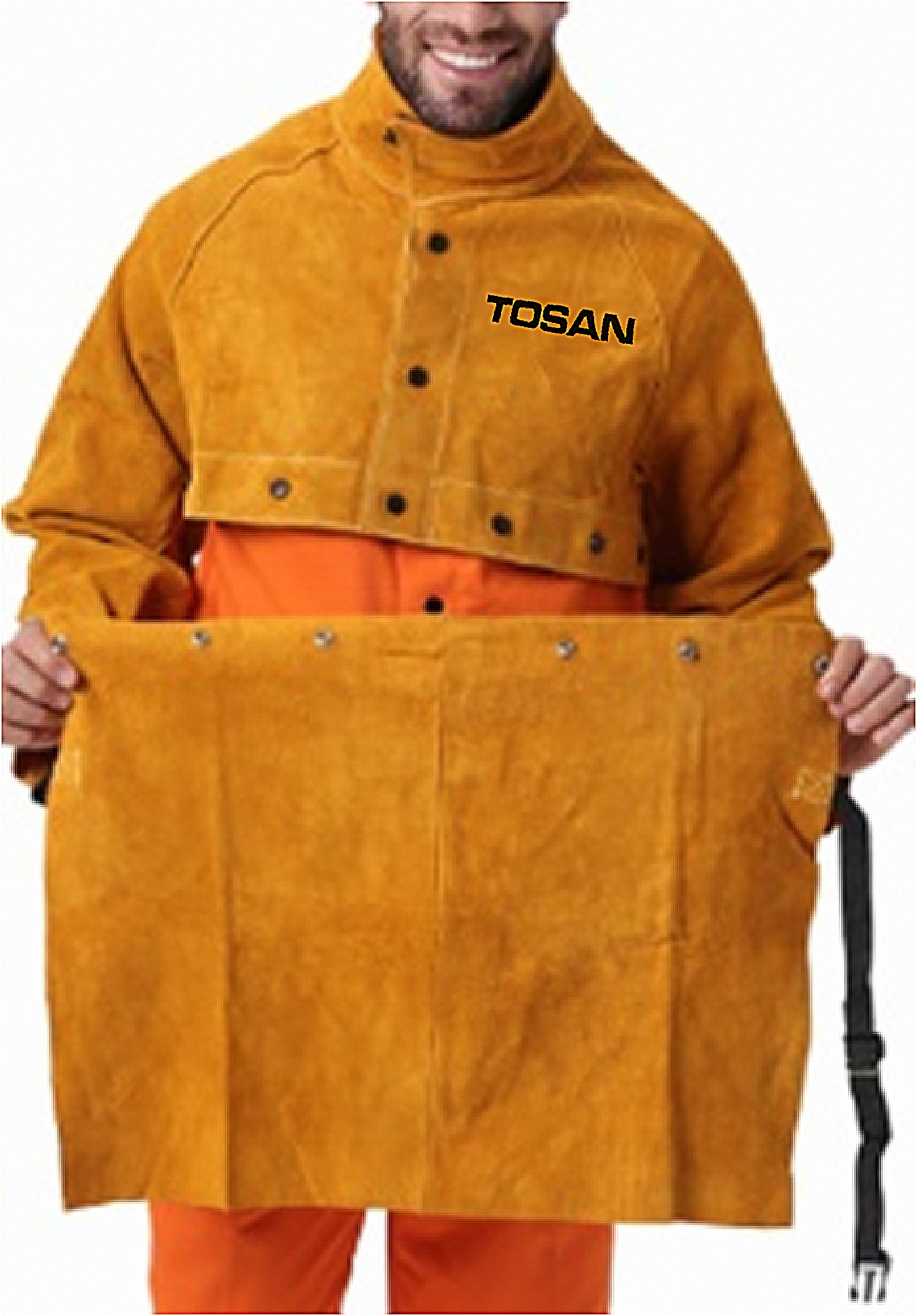 GOLD LEATHER APRON TOSAN