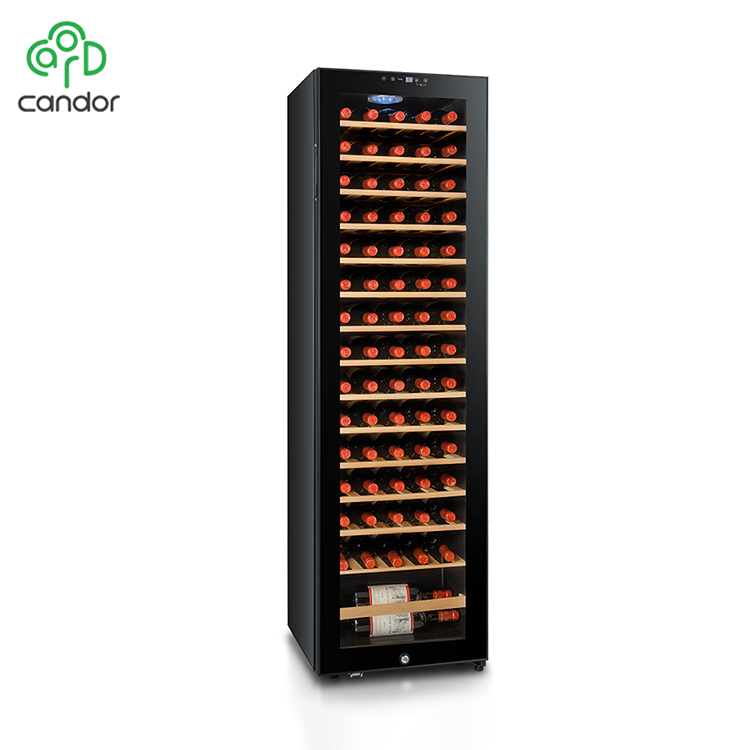 Factory wholesale 75 bottles compressor cooling display refrigerated wine cooler cellar cabinet 2020