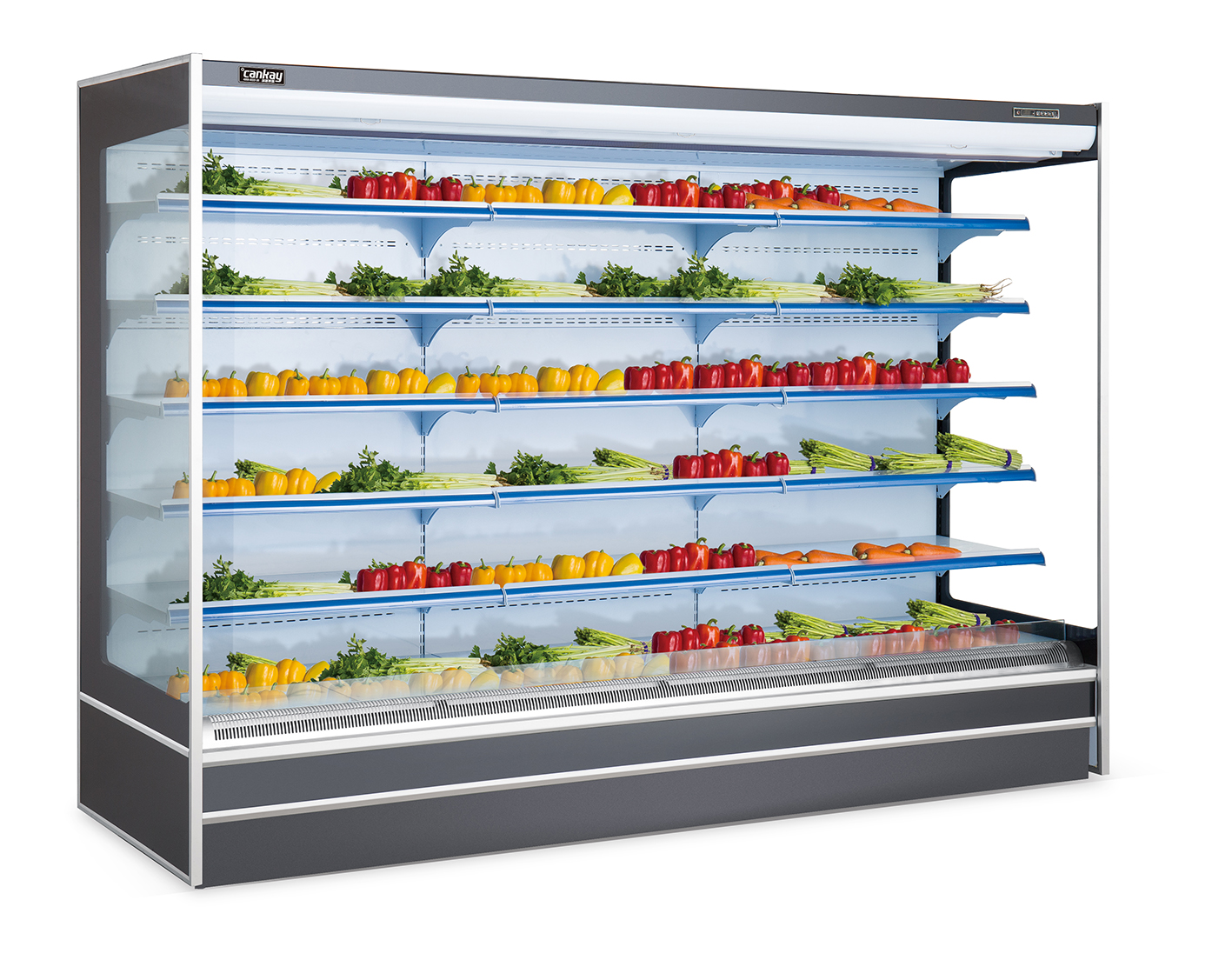 Vegetable Fruit Upright Commercial Open Display Chiller in Supermarket (HG-20)