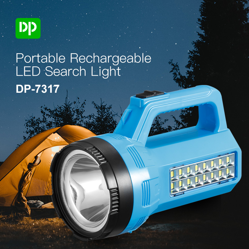 DP rechargeable 3W+3.2W LED searching light with 800mAh battery and side light
