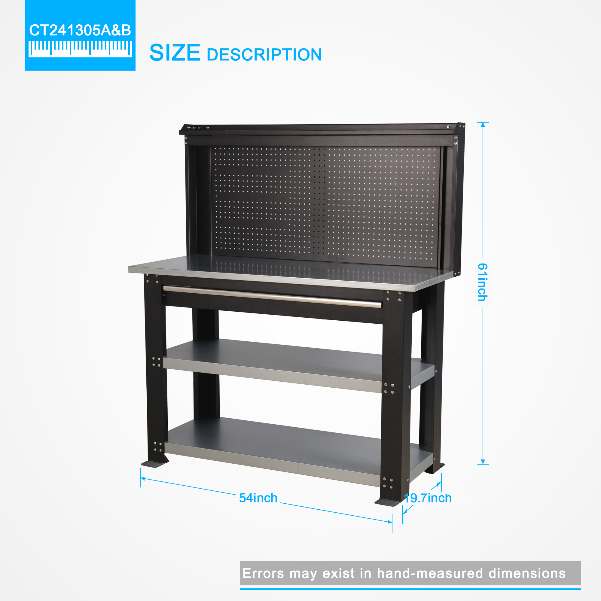 54INCH GALVANIZED STEEL WORKBENCH