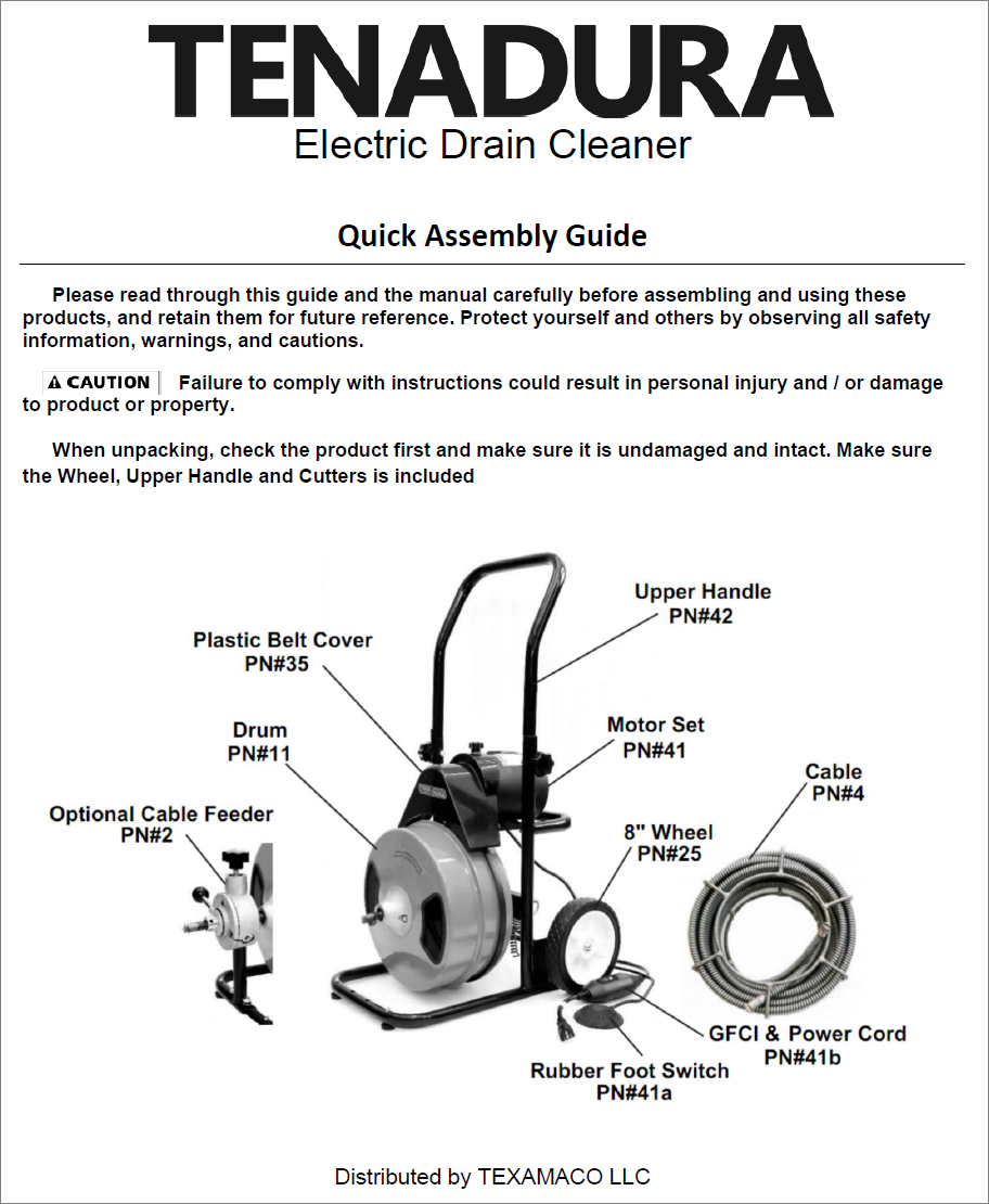 TENADURA Electric Drain Cleaner