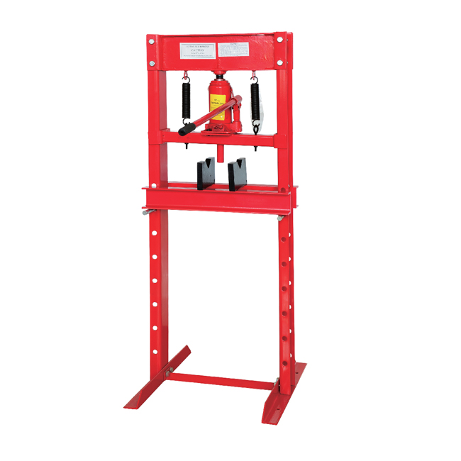 12T hydraulic shop press with bottle jack