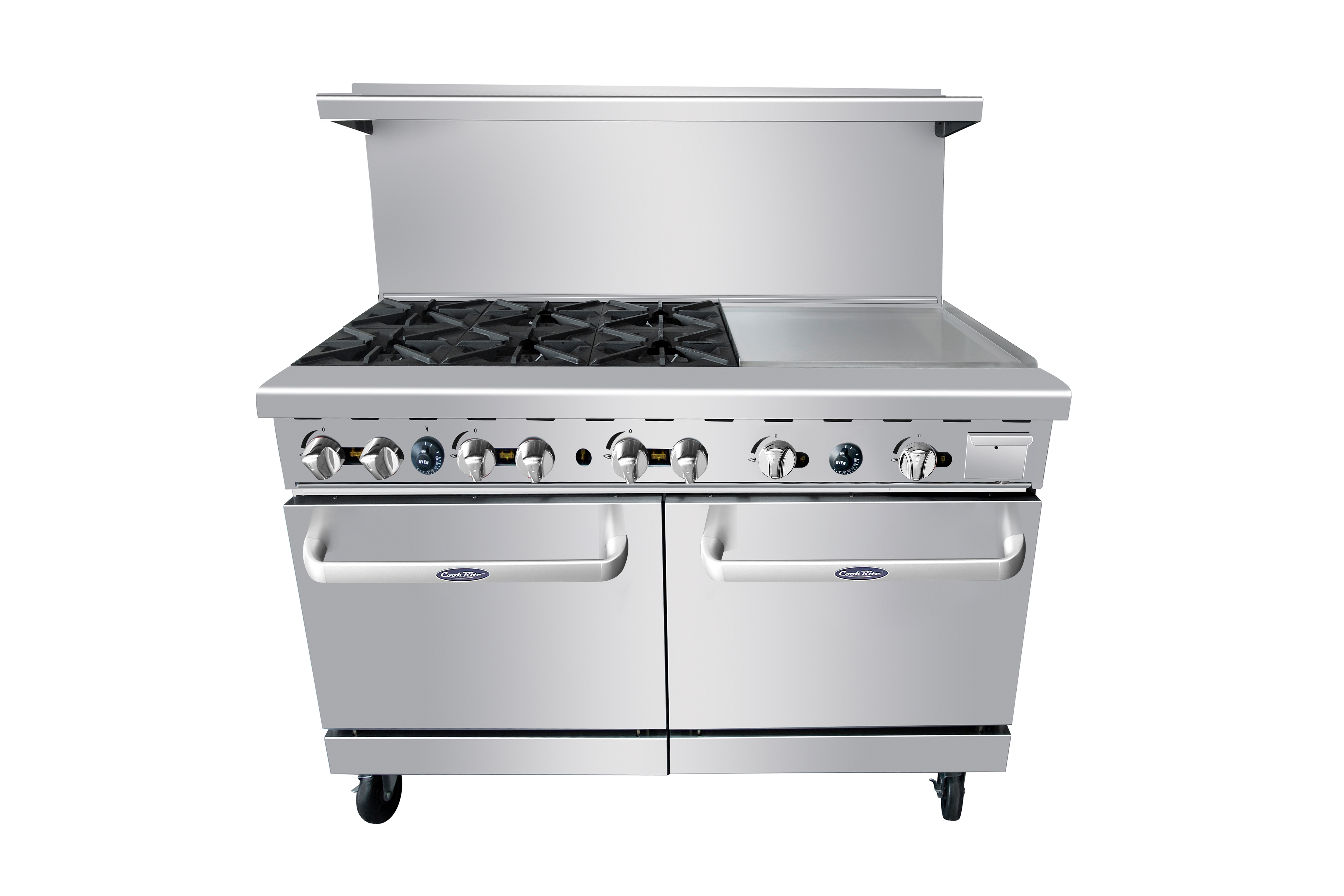 Gas Range with 6 burners and 24 griddle