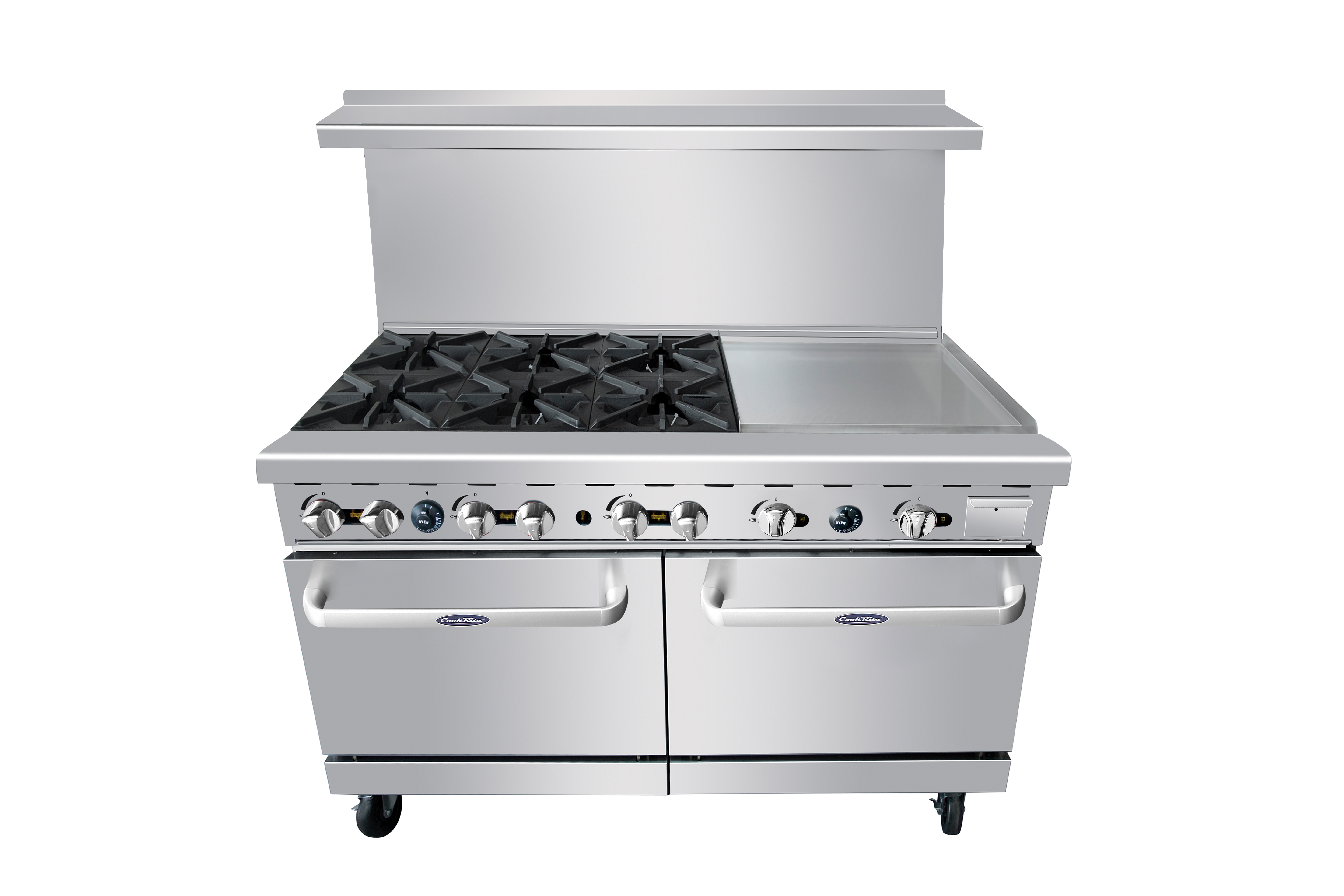 Gas Range with 6 burners and 24 griddle