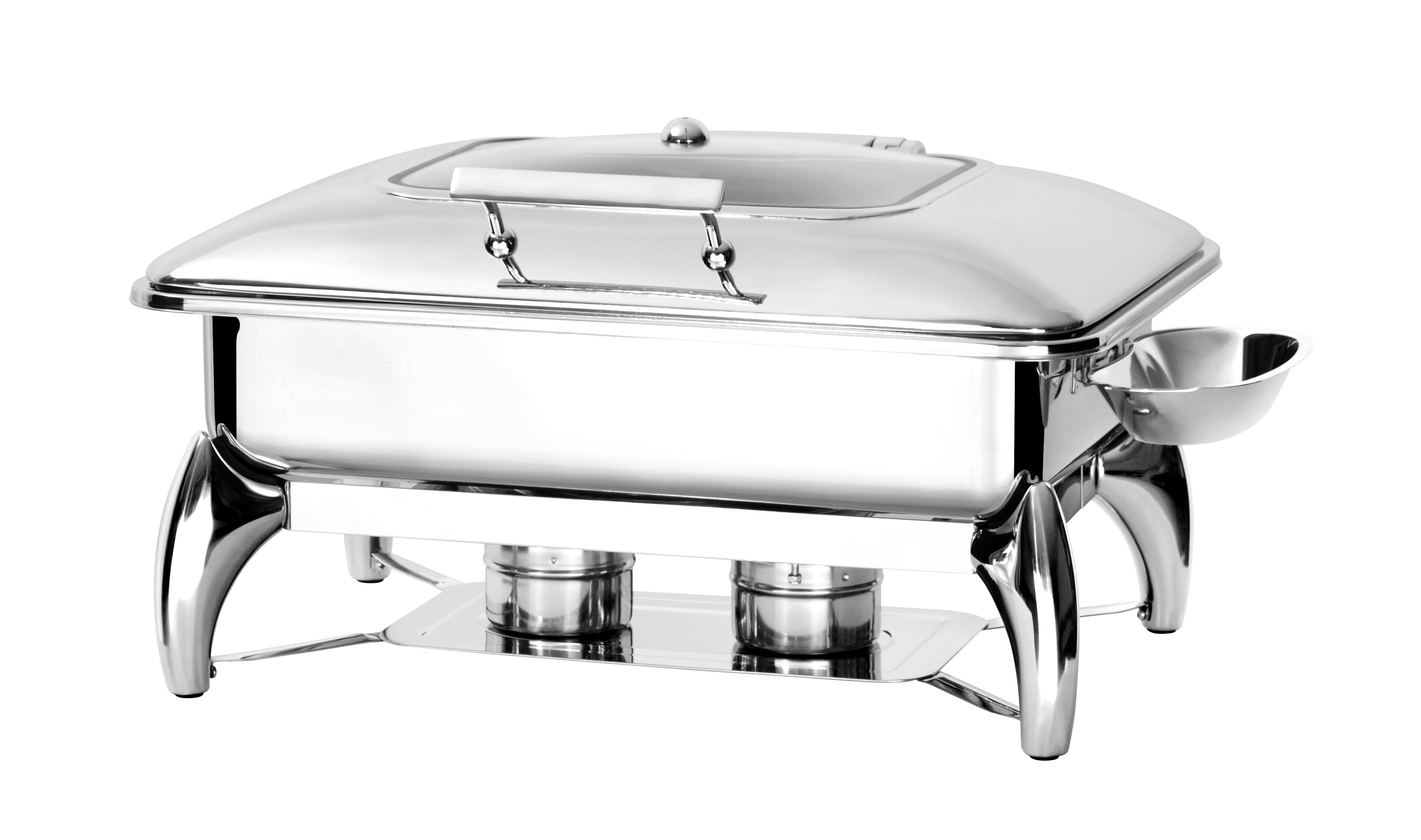 1/1 chafer with glass lid and capsuled bottom