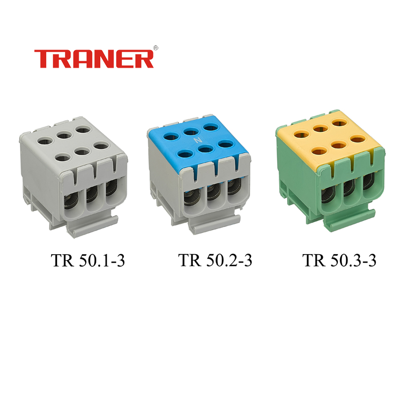 Tr Series 50mm2 Aluminum/Copper Al/Cu Cable, Grey Universal Terminal Block