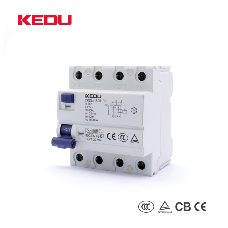 Type B Residual Current Operated Circuit Breaker  (RCCB)  6K 10KA) 4P25A 40A 63A Suitable for 