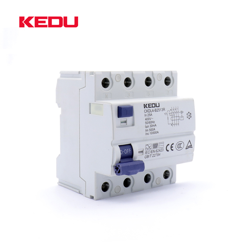 Type B Residual Current Operated Circuit Breaker  (RCCB)  （6K 10KA) 4P（25A 40A 63A） Suitable for 