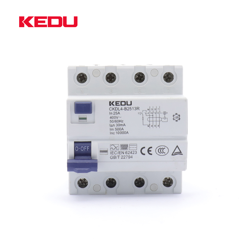 Type B Residual Current Operated Circuit Breaker  (RCCB)  （6K 10KA) 4P（25A 40A 63A） Suitable for 