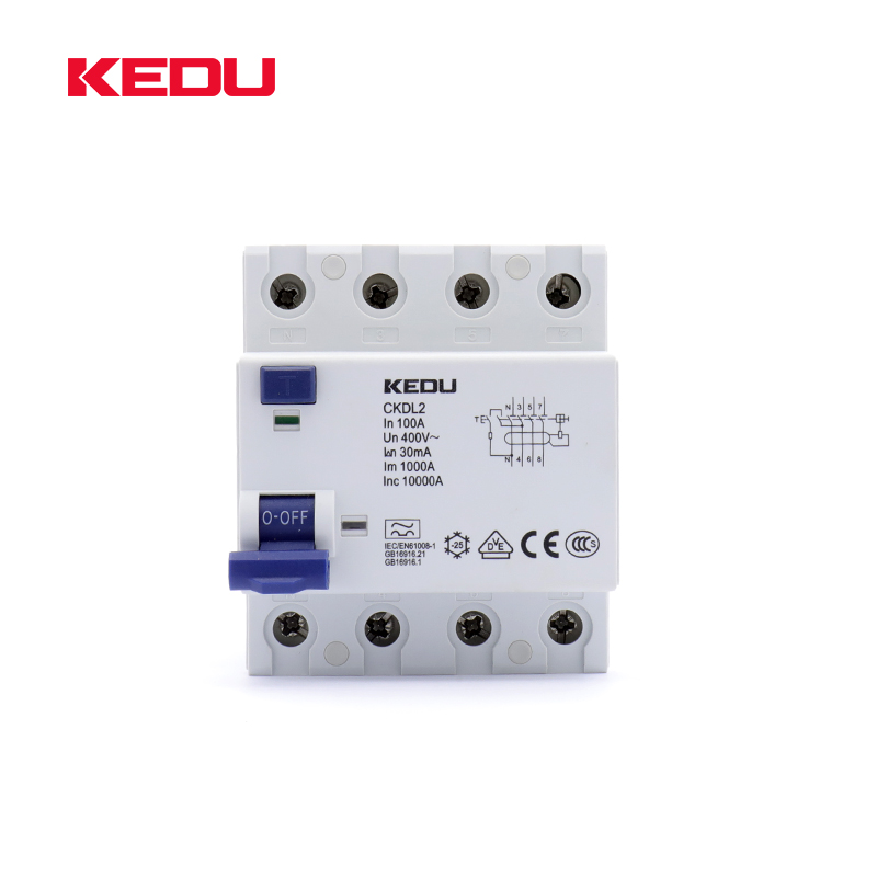 Electromagnetic Residual current circuit breakers (RCCB) 4P  6KA 10KA25A  32A  40A  63 A  80A 