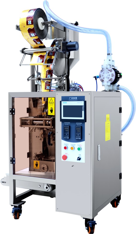 Full pneumatic liquid packaging machine