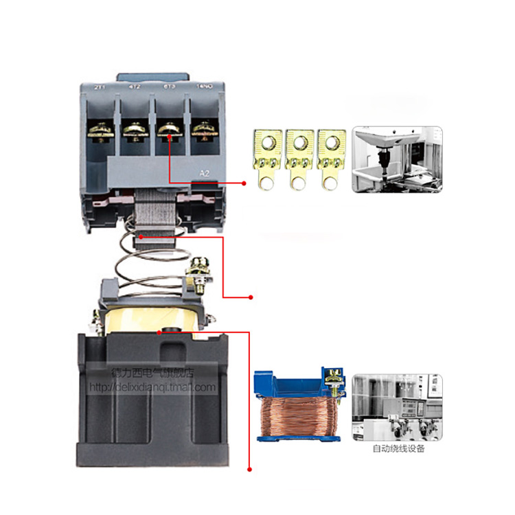 DELIXI High Quality CE Certified CJX2 110V 220V 380V 12A 24A 36A 1210 1810 3 phase 2P electric Magnetic DC AC Contactor Price